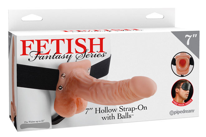 7” Hollow Strap-On With Balls