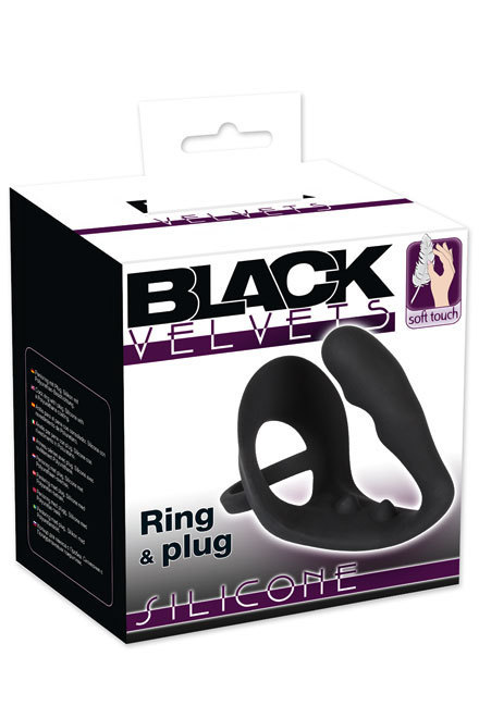 Ring & Plug Black Velvet Silicone