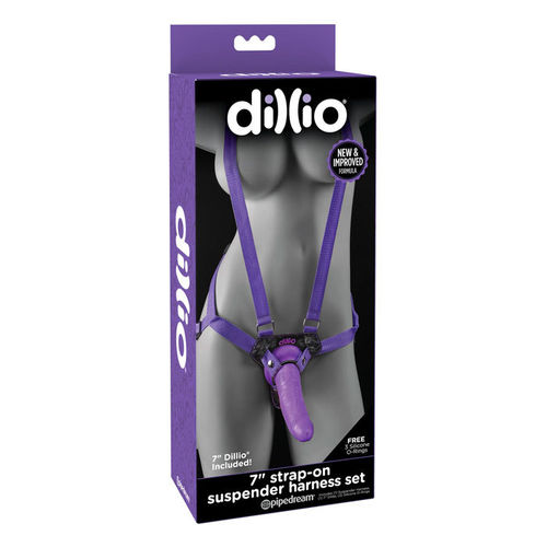 Dillio 7 Inch Strap-On Suspender Harness Set