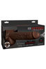 9” Hollow Squirting Strap-On With Balls Brown