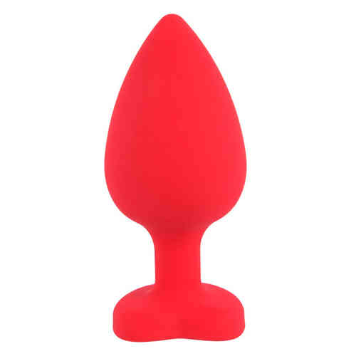 Silicone Plug Large Red Heart