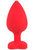 Silicone Plug Large Red Heart